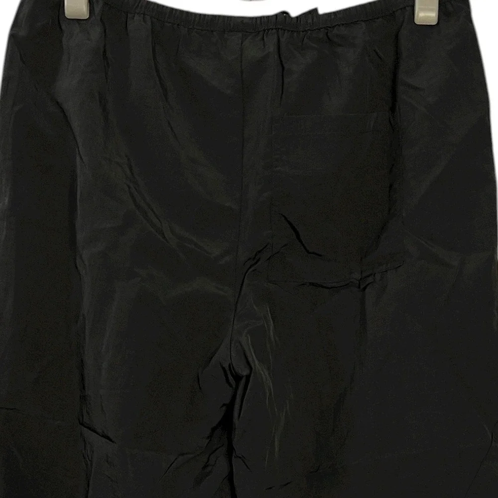 No Boundaries Black Nylon Cargo Pants Drawstring Size M NOBO Gorpcore Y2K Womens
